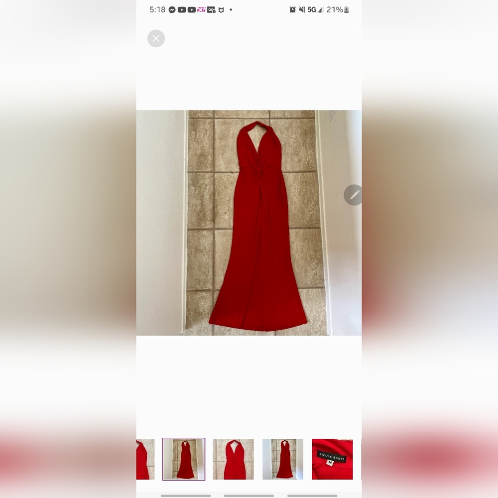 Nicole Bakti Halter Formal Dress